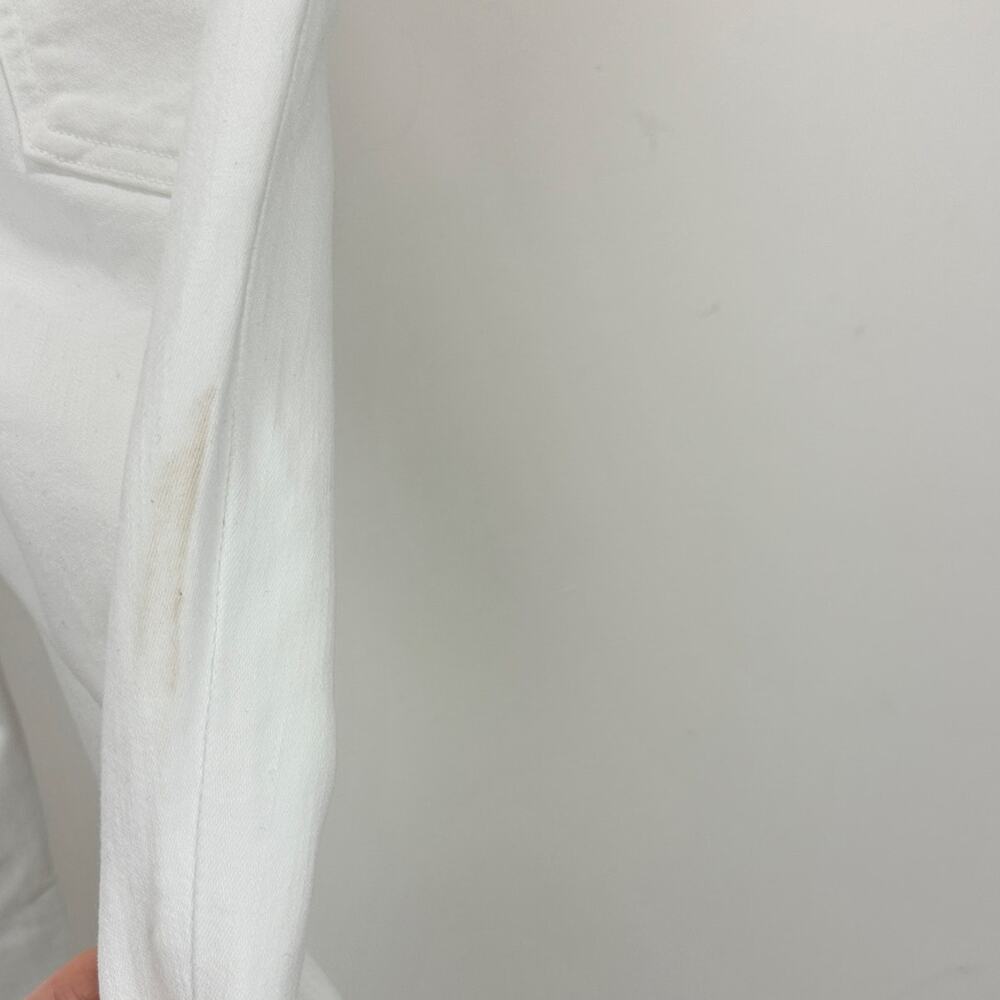 Madewell Kick Out Crop Jeans Pure White Stretch Mid Rise Flare NI961 US 24 NWT - Picture 14 of 14